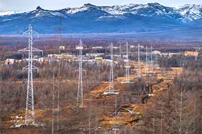 ВЛ 35-110 кВ -Центральная - Сокол - Палатка- в Магаданской области